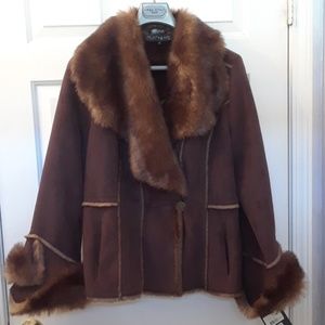 Brown suede coat